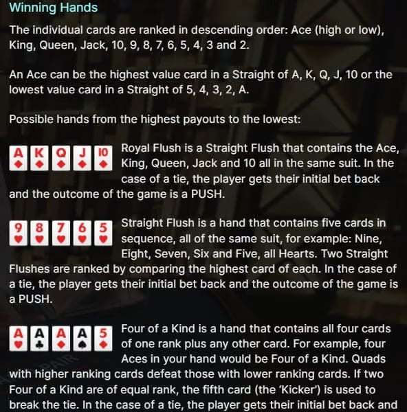 Extreme Texas Holdem Winning Hands